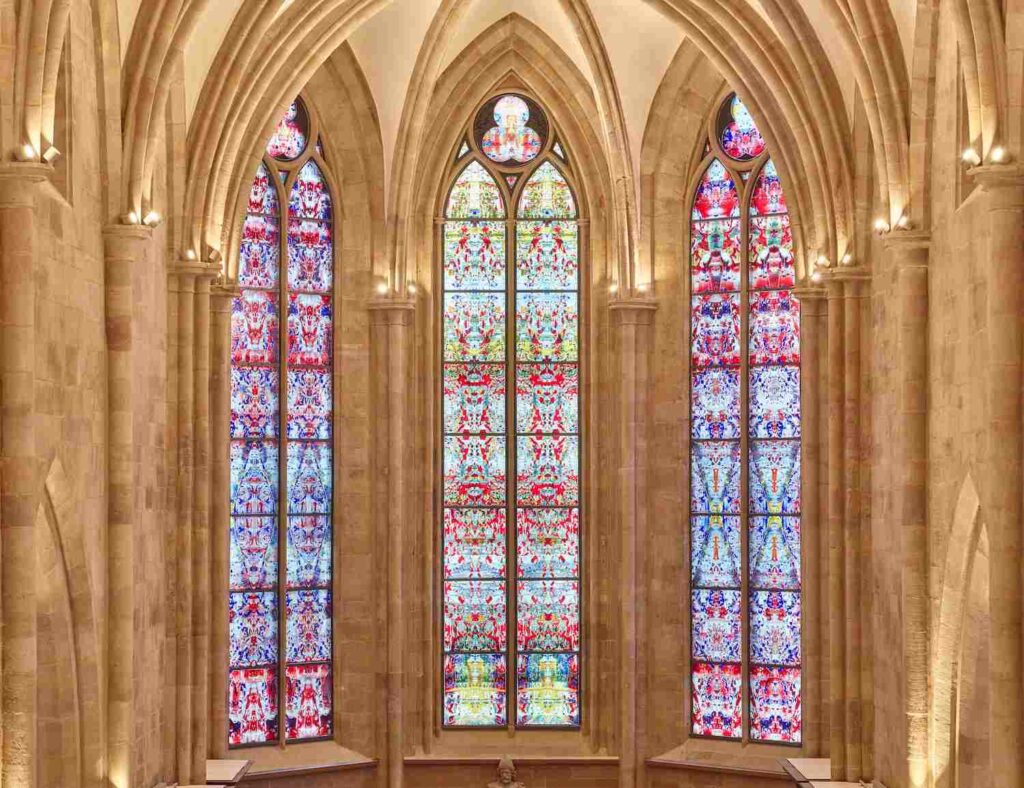 Stained Glass Window Design in German Abbey